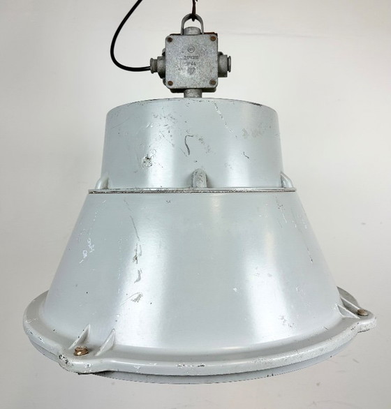 Image 1 of Lampada a sospensione industriale in alluminio pressofuso polacco di Mesko, anni '70