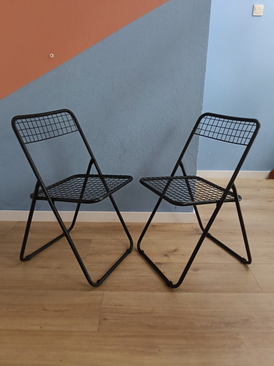 Set di 2 sedie pieghevoli vintage Ted Net Ikea – Metal (photo 4 of 9)