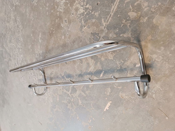 Vintage Bauhaus wall coat rack, Metal, Black (photo 9 of 15)