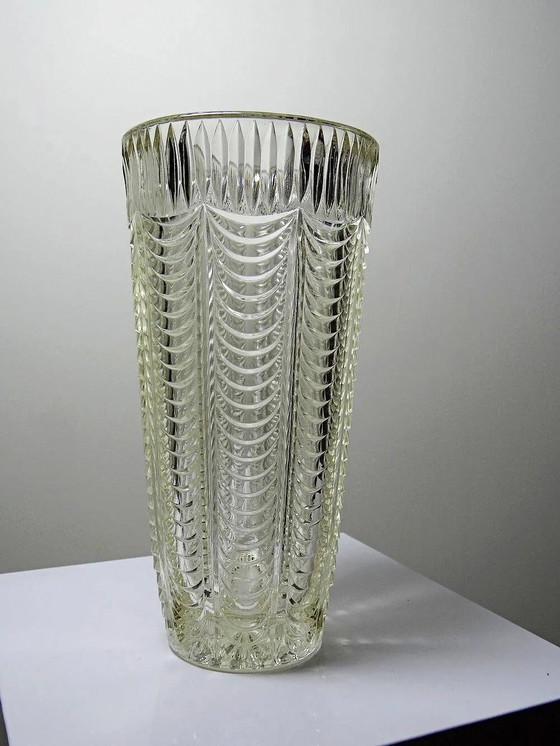 Grande vaso in vetro stampato, decorazione drappeggiata, vintage anni '60. – Vasi (photo 11 of 11)