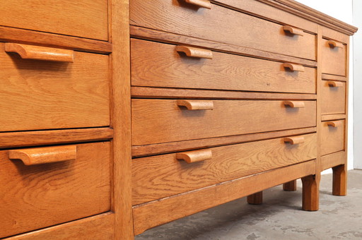 Vintage oak counter / chest of drawers / sideboard 1940s