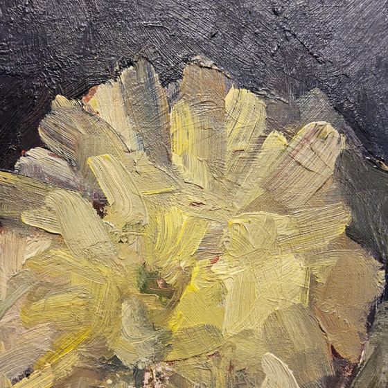 Image 1 of Grande Nature Morte Vintage à l'huile (162x120cm) Grande Nature Morte à l'huile (cadre baroque doré)