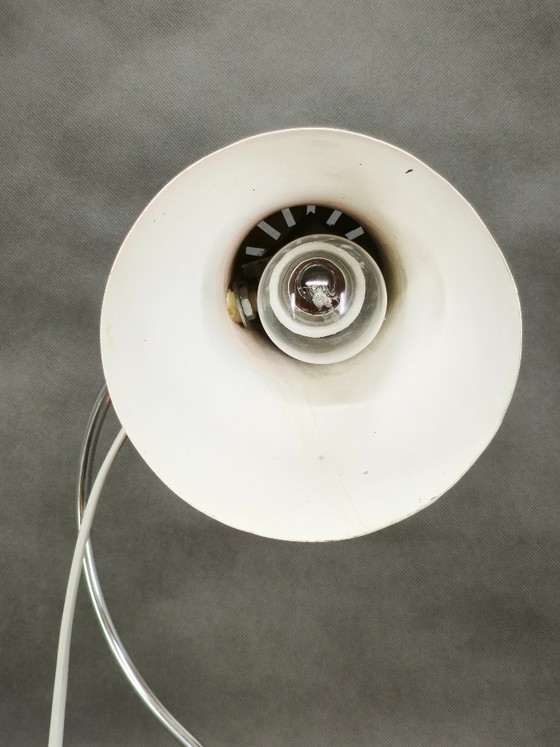 Josef Hůrka Orange Tischlampe für Napako, Tschechoslowakei, 1960er Jahre – Tischlampen, Metal (photo 7 of 12)