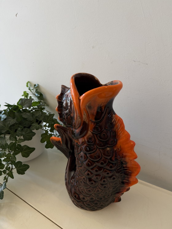 Pichet vintage milieu du siècle en forme de poisson – Accessoires de table, Ceramic (photo 6 of 7)