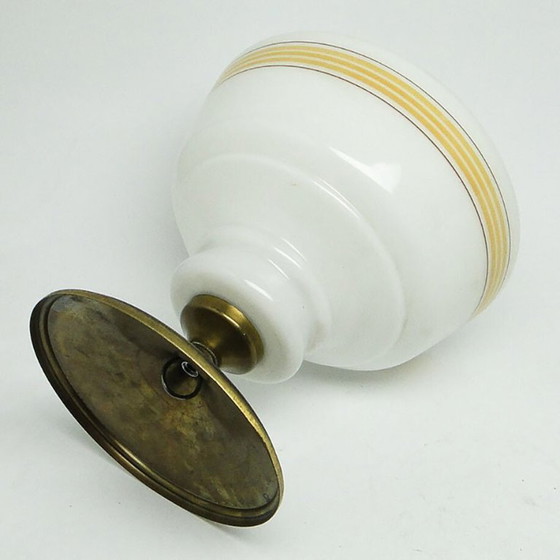 Lámpara colgante de mediados de siglo de Polam, década de 1970. – Lámparas colgantes, Glass, Metal (photo 6 of 16)