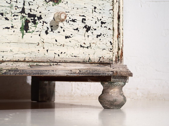 Large antique chest of drawers with white patina (c.1920) #42 (photo 21 of 40)