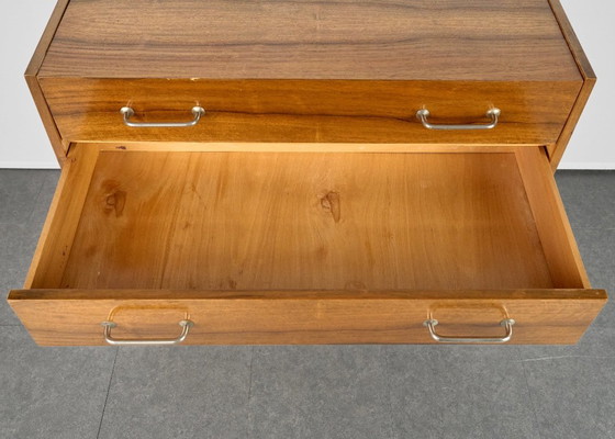 Vintage Chest of Drawers / Vanity Table, 1960s, Czechoslovakia, UP Zavody, Wood, Brown (photo 9 of 17)