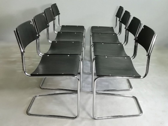Image 1 of 8x MAUSER Cantilever Chair Set VINTAGE BAUHAUS Walter Papst