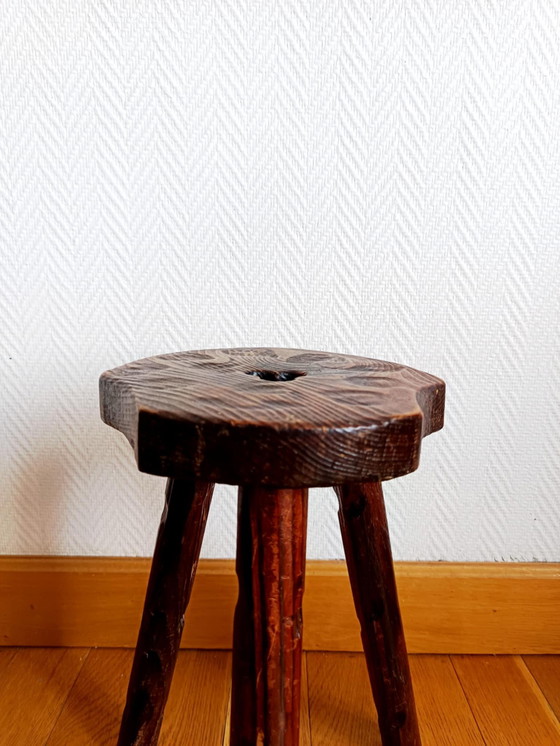 Image 1 of Brutalistisch krukje met vintage guts