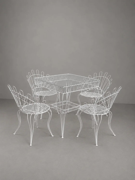Set da pranzo da giardino in ferro battuto, Italia 1960 – Glass, Italian Design (photo 2 of 7)
