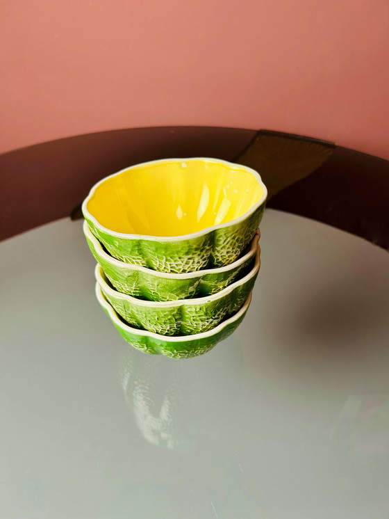 Image 1 of 🍉 SET VAN 4 CANTALOUPE SCHAALTJES  - JAPAN 🍉 