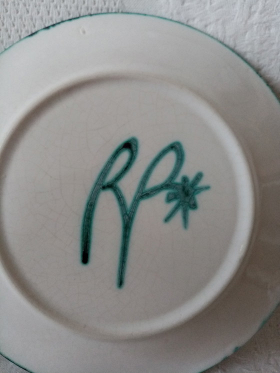 Image 1 of Deko-Teller Keramik Robert Picault/Vallauris 70s(19cm)
