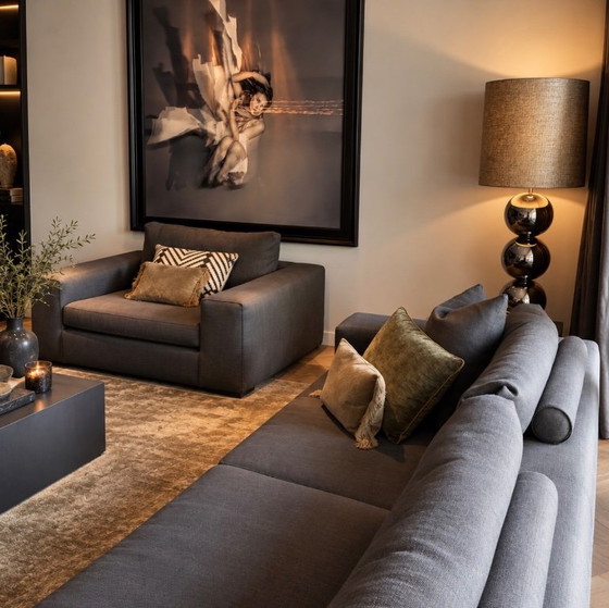 Marac Model Gorden (Italy) Corner Sofa + Designer Lounge Chair – 3-5 seaters, Other (photo 4 of 6)