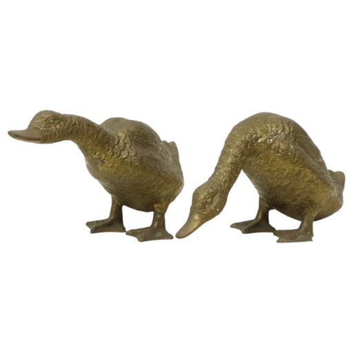 Pair of Bronze Ducks Geese France