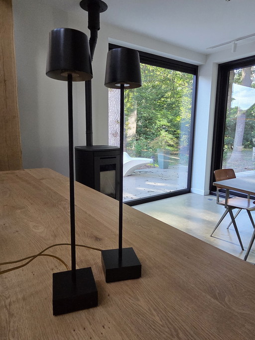 Two pieces anta leuchten -cut - minimalist table lamps