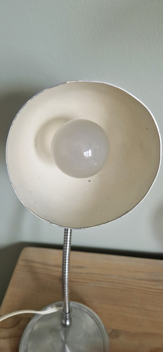 Image 1 of Industrial-style casserole-style lamp - Brushed aluminum - 1960s
