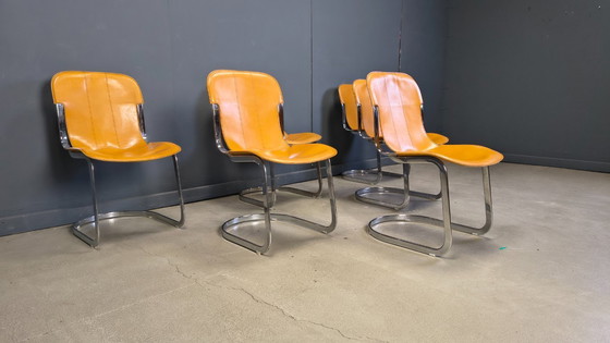 Image 1 of Vintage eetkamerstoelen van Cidue, set van 6, jaren 70