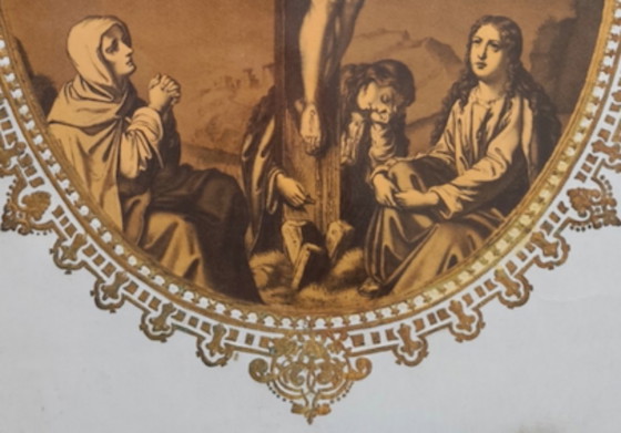 Image 1 of Cromolitografia antica | Crocifissione | Alsazia, c. 1880