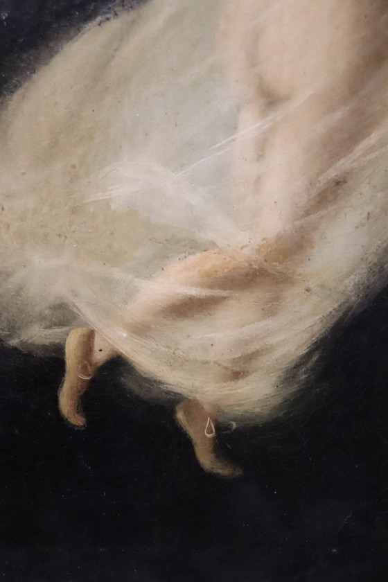 Image 1 of Allegory of Spring, Oil Painting on Board, Italy 19th Century