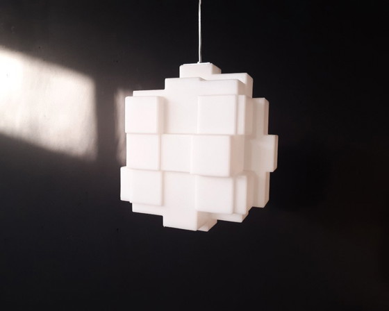 Image 1 of Chris Jackson hanglamp voor Dark, kunststof hanglamp model Metropolis, Space age lamp