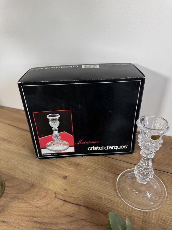 Image 1 of Set of 2 crystal candle holders