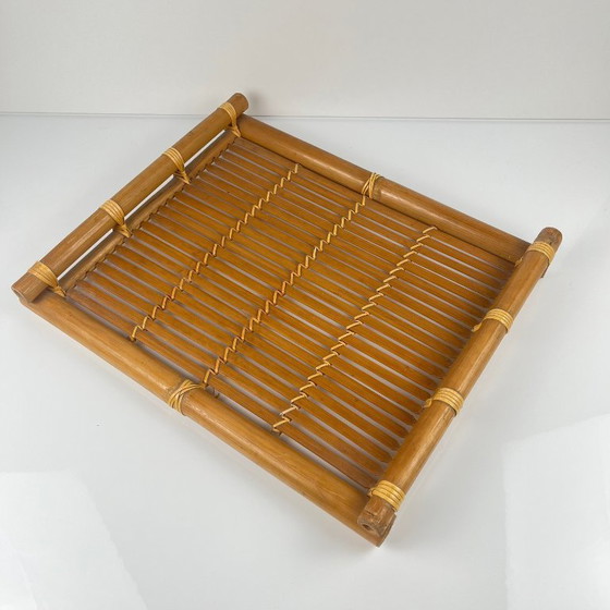 Image 1 of Bambustablett mit Griff, 1960/70