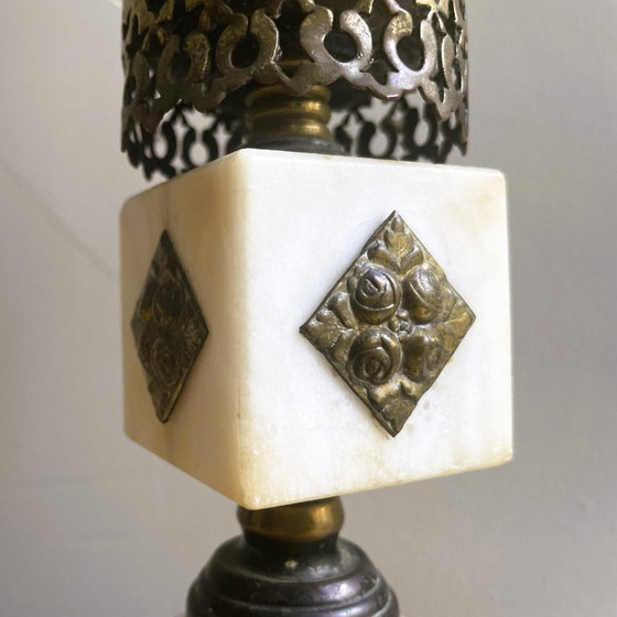Lampe de table portugaise en marbre de style Art déco, années 1960 – Glass, Marble (photo 8 of 10)