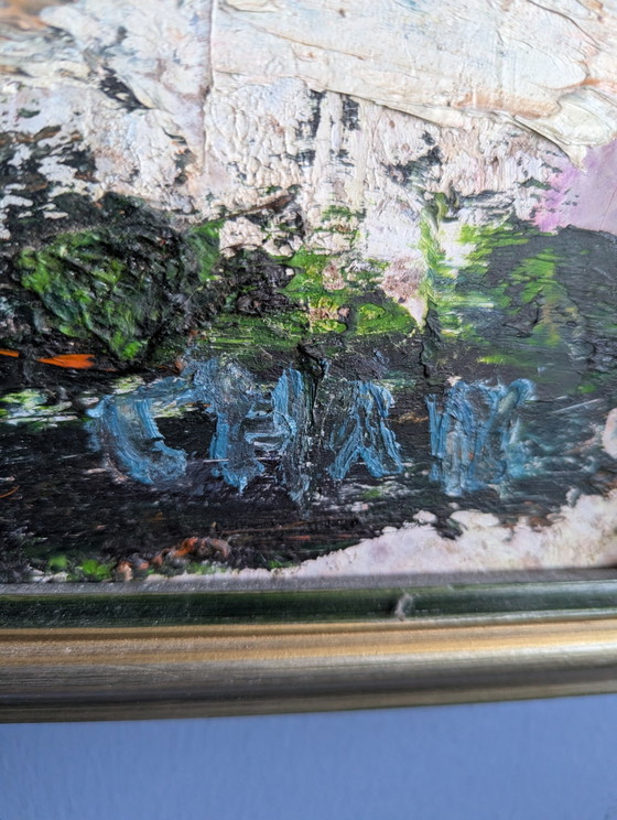 Image 1 of Vintage painting of a woman - Impressionist style