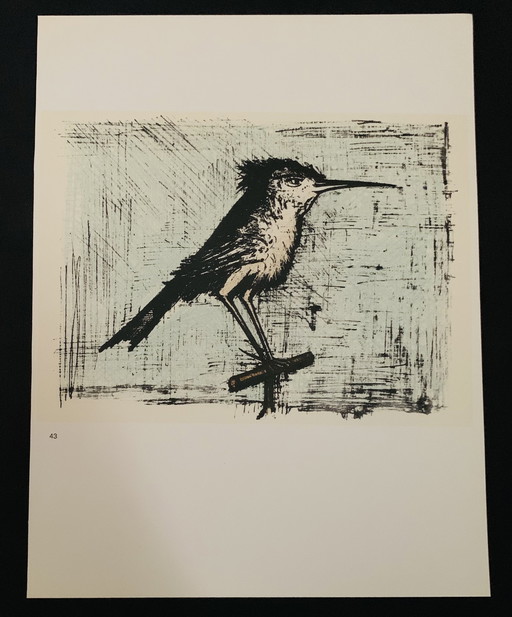 Bernard Buffet,“The Bird, 1967”. Gedrukt November 1967 Op De Persen Van Fernand Mourlot, Meesterlithograaf In Parijs. In Uitstek