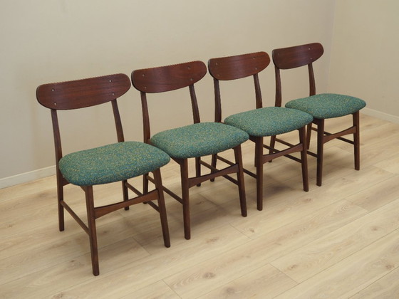 Image 1 of Set of four teak chairs, Danish design, 1970s, production: Denmark