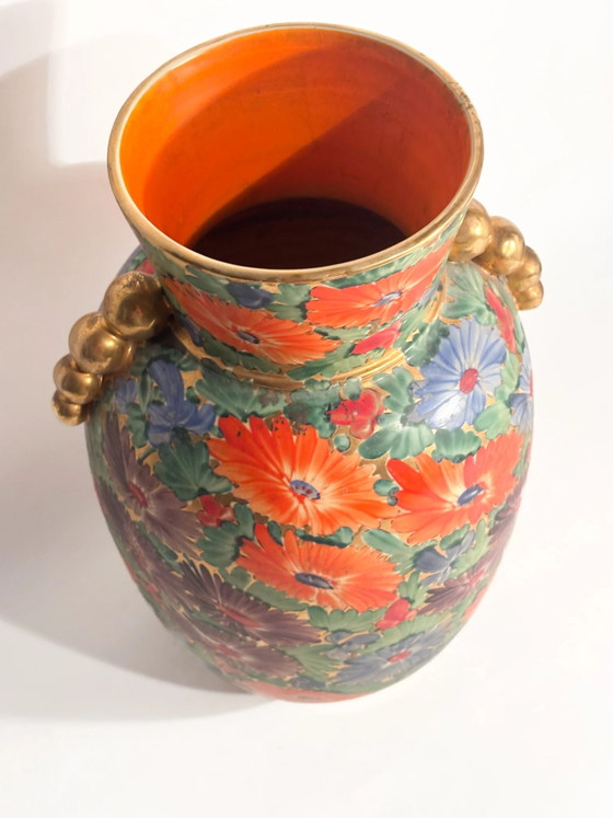 Art Deco Vase F.A.C.I. Ceramics Civita Castellana 1940s (photo 8 of 13)