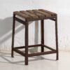 Antique industrial stool in pine wood and iron – Central Europe, circa 1950 – Industrieel (photo 9 of 40)