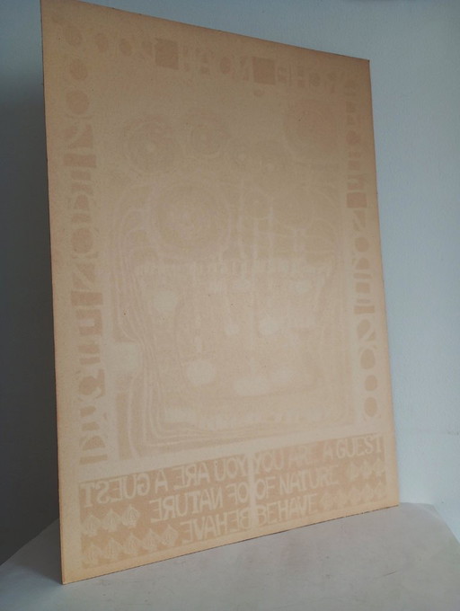 Friedensreich Hundertwasser 'Noah's Ark' poster handsigned experimental piece, 1983 RRR