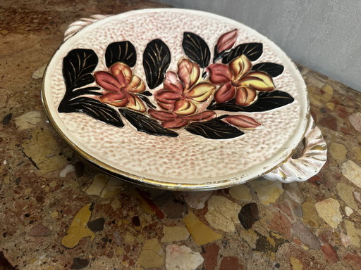 Centrotavola in ceramica Vallauris / cestino per la frutta / svuotatasche - anni '60