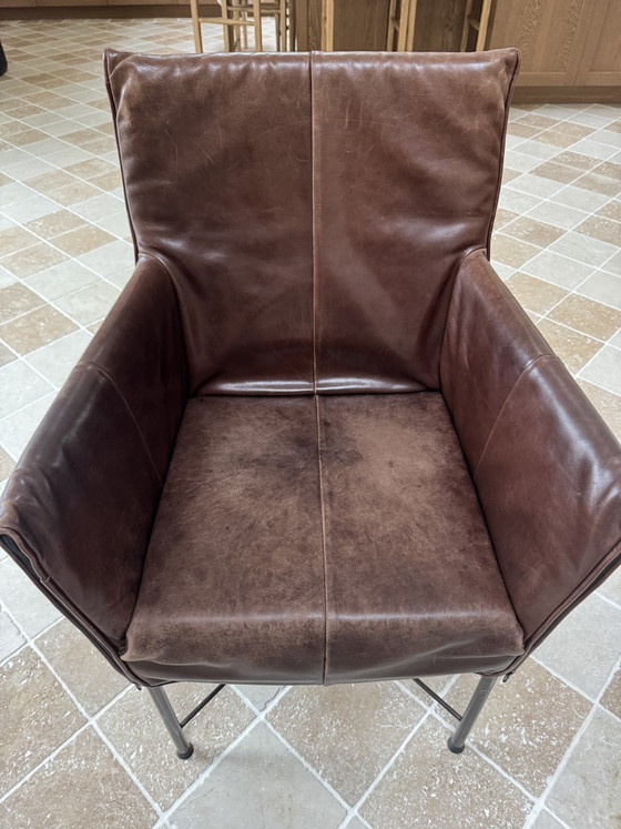 8 Dark brown Montis Geraldine chairs – Dining chairs, Leather (photo 5 of 5)