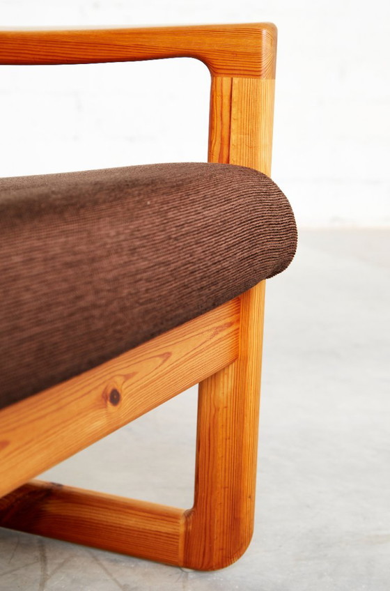 Fauteuil et tabouret en pin de style danois moderne par C. F. C. Silkeborg – Wood (photo 17 of 20)