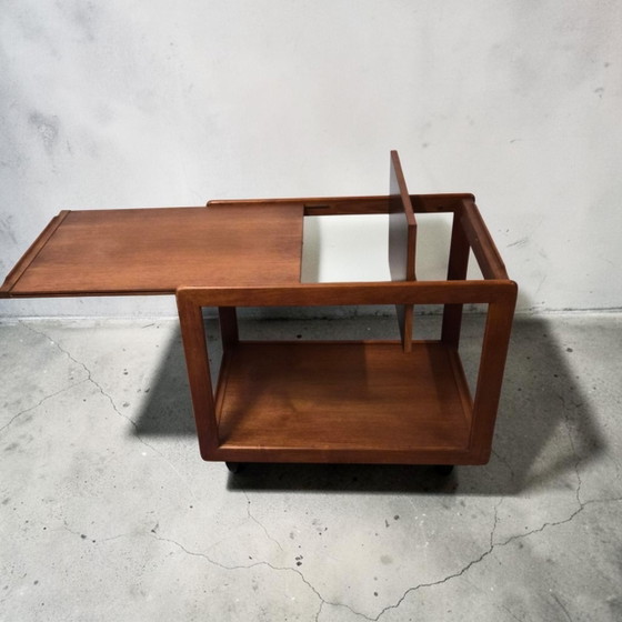 Chariot de bar en teck extensible, style milieu du XXe siècle, Danemark, années 1960 – Sika Mobler, Dessertes (photo 3 of 9)