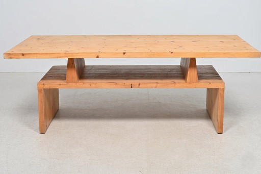 Skandinavischer Beistelltisch aus massiver Kiefer – Roland Wilhelmsson zugeschrieben, Schweden 1970