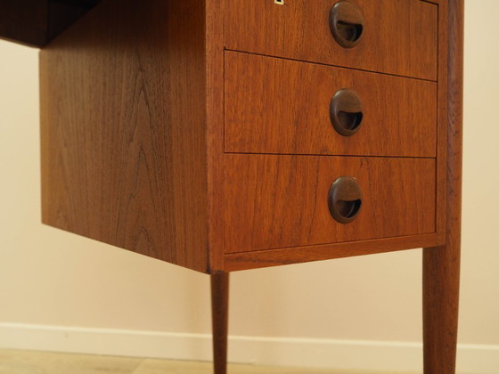 Image 1 of Teakhouten bureau, Deens design, jaren 70, gemaakt in Denemarken.