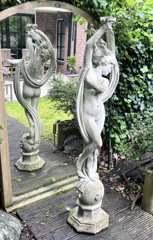 Gartenstatue aus massivem Beton, Göttin Gaia, 1,80 m hoch