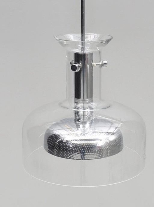 Anders Pehrson Crystal pendant lamp for Ateljé Lyktan, Sweden, 1970s