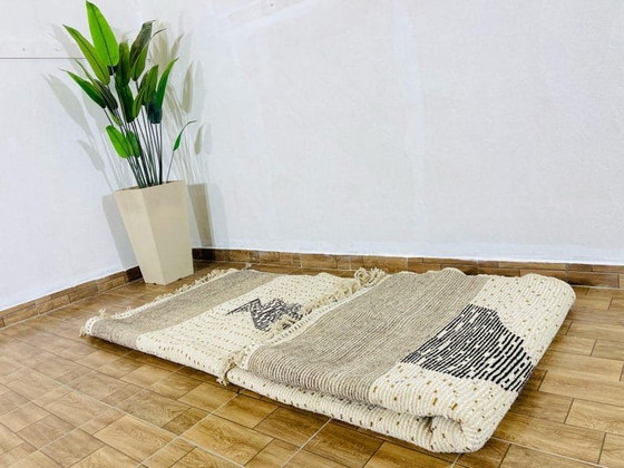 Image 1 of High-quality, traditional, handcrafted Beni Ouraine Berber rug, size 3/4 m