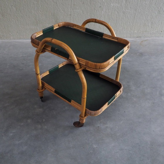 Vintage Bamboo & Rattan Serving Trolley – Bar carts (photo 12 of 17)