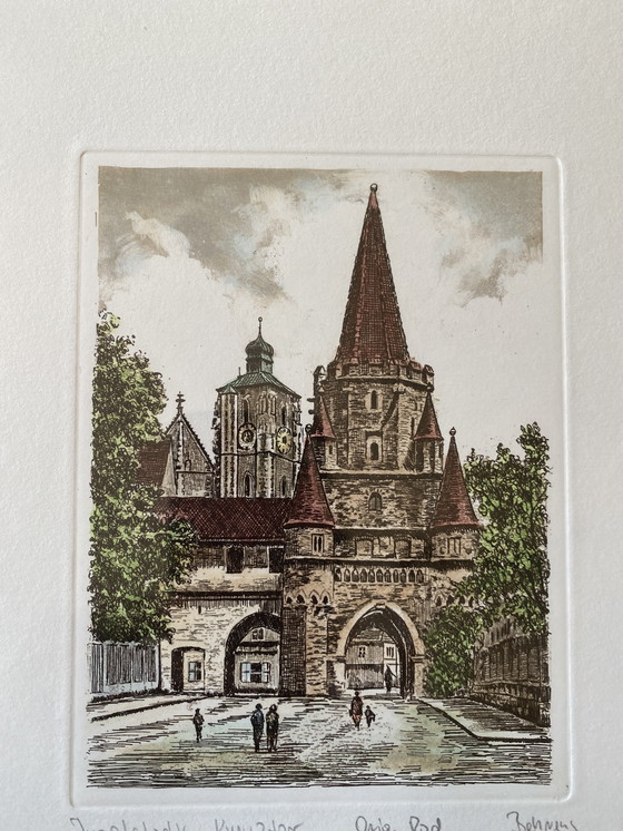 Image 1 of Gravure originale Behrens Ingolstadt Kreuztor
