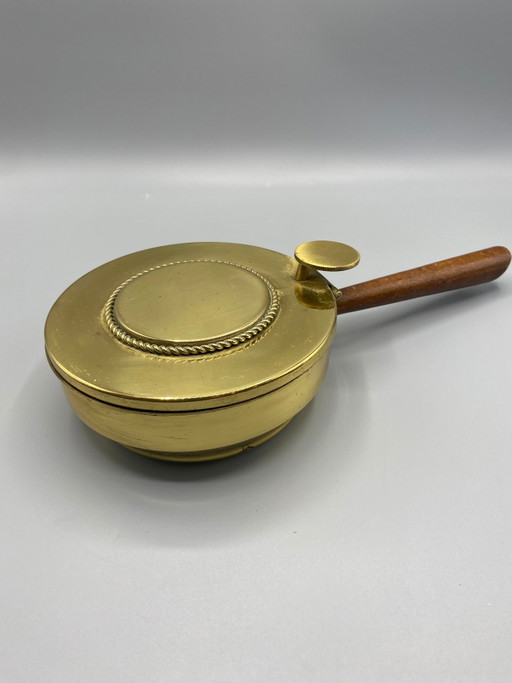 Antique Brass and Wood Table Valet - Circa – decoratieve objecten