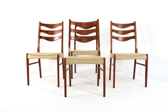 Image 1 of 4x Arne Wahl Iversen per sedie Glygnore Vintage New Papercord
