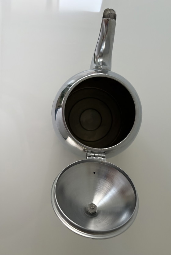 Servizio da Caffè Vintage, Art Déco, Marca Demeyere Della Linea Inaltérable (3 pezzi) – Stoviglie, Metal (photo 5 of 14)
