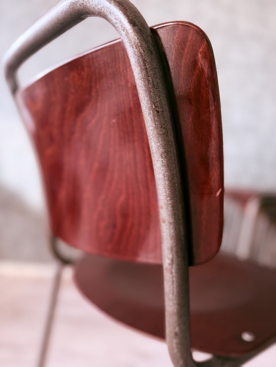 Image 1 of 6x Gispen ‘TU Delft’ 106 Chairs Pagholz, Netherlands, 1950s