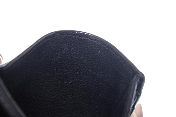 Image 1 of Gucci, black leather monogram embossed card holder