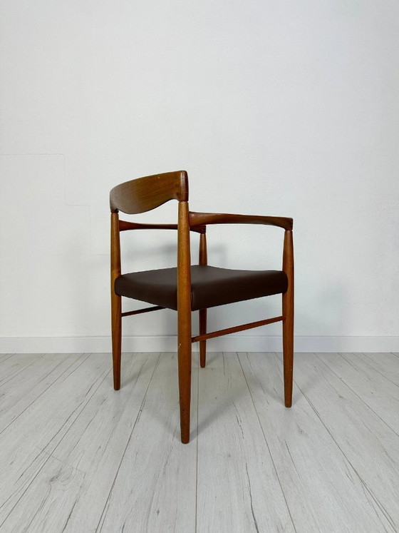 Image 1 of Set di 6 sedie da pranzo vintage danesi in teak di H.W. Klein per Bramin, stile Mid-Century Modern, anni '60.